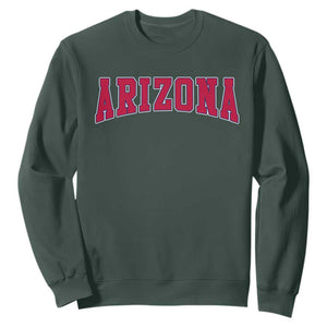 Arizona Sports Fan Vintage Bold Throwback AZ State Sweatshirt TS11 Dark Forest Green Print Your Wear