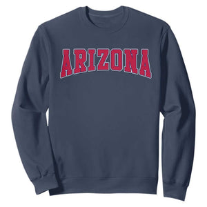Arizona Sports Fan Vintage Bold Throwback AZ State Sweatshirt TS11 Navy Print Your Wear