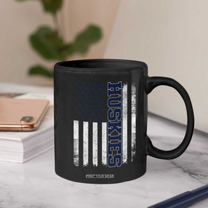 Husky Lover Sports Varsity Aesthetic Letters Vintage American Flag Coffee Mug TS11 Print Your Wear