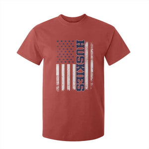 Husky Lover Sports Varsity Aesthetic Letters Vintage American Flag T Shirt For Kid TS11 Red Print Your Wear