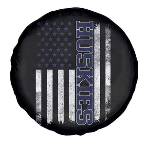 Husky Lover Sports Varsity Aesthetic Letters Vintage American Flag Spare Tire Cover TS11 Print Your Wear