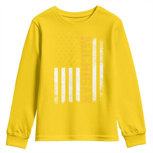 Michigan Pride Youth Sweatshirt Vintage American Flag Distressed Varsity Aesthetic Letters MI State TS11 Daisy Print Your Wear