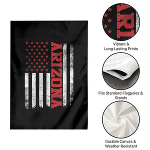 Arizona Pride Garden Flag Vintage American Flag Distressed Varsity Aesthetic Letters AZ State TS11 Print Your Wear