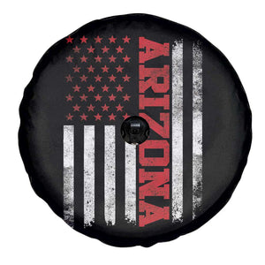 Arizona Pride Spare Tire Cover Vintage American Flag Distressed Varsity Aesthetic Letters AZ State TS11 Print Your Wear