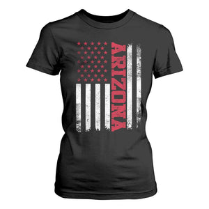 Arizona Pride T Shirt For Women Vintage American Flag Distressed Varsity Aesthetic Letters AZ State TS11 Black Print Your Wear