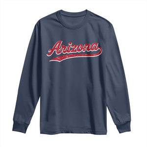 Arizona Varsity Script Classic Sports Jersey Style Long Sleeve Shirt TS11 Navy Print Your Wear