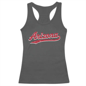 Arizona Varsity Script Classic Sports Jersey Style Racerback Tank Top TS11 Dark Heather Print Your Wear