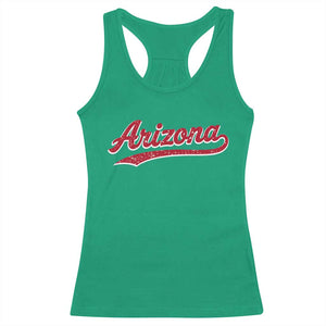 Arizona Varsity Script Classic Sports Jersey Style Racerback Tank Top TS11 Irish Green Print Your Wear