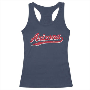 Arizona Varsity Script Classic Sports Jersey Style Racerback Tank Top TS11 Navy Print Your Wear