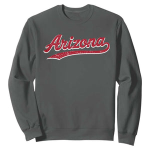 Arizona Varsity Script Classic Sports Jersey Style Sweatshirt TS11 Dark Heather Print Your Wear