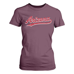 Arizona Varsity Script Classic Sports Jersey Style T Shirt For Women TS11 Maroon Print Your Wear