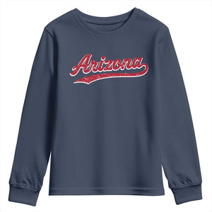 Arizona Varsity Script Classic Sports Jersey Style Youth Sweatshirt TS11 Navy Print Your Wear