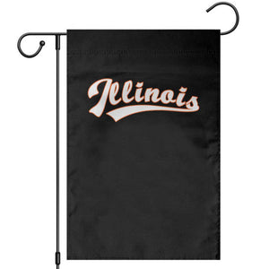 Illinois Vintage Orange Varsity Script Text Classic Sports Jersey Style Garden Flag TS11 Black Print Your Wear