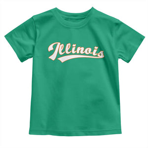 Illinois Vintage Orange Varsity Script Text Classic Sports Jersey Style Toddler T Shirt TS11 Irish Green Print Your Wear