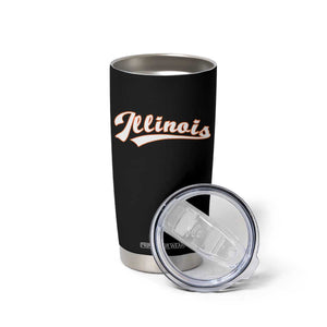 Illinois Vintage Orange Varsity Script Text Classic Sports Jersey Style Tumbler Cup TS11 Print Your Wear