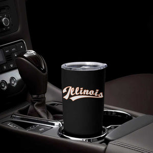Illinois Vintage Orange Varsity Script Text Classic Sports Jersey Style Tumbler Cup TS11 Print Your Wear