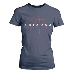 Arizona Fan Basketball Grooves Graphic AZ State T Shirt For Women TS11 Navy Print Your Wear