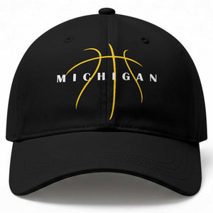 Michigan Fan Basketball Grooves Graphic MI State Baseball Cap TS11 Print Your Wear