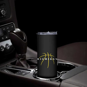 Michigan Fan Basketball Grooves Graphic MI State Skinny Tumbler TS11 Print Your Wear