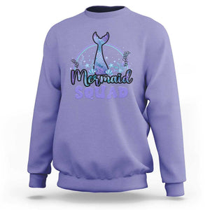 Mermaid Squad Sweatshirt Birthday Party Girl B-Day Ocean TS11 Violet Print Your Wear