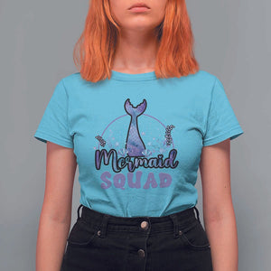 Mermaid Squad T Shirt For Women Birthday Party Girl B-Day Ocean TS11 Sky Print Your Wear