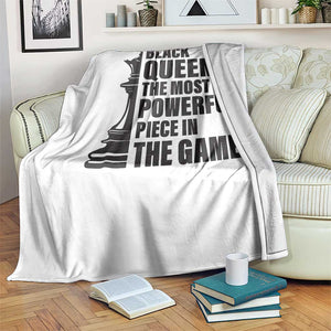 Chess Lover Throw Blanket Black Queen The Most Powerful Piece In The Game Checkmate