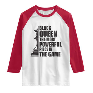 Chess Lover Raglan Shirt Black Queen The Most Powerful Piece In The Game Checkmate