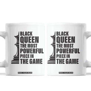 Chess Lover Coffee Mug Black Queen The Most Powerful Piece In The Game Checkmate