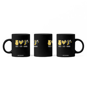 Funny Peace Love Banana Coffee Mug Cute Banana Peace Sign Heart TS11 Print Your Wear