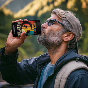 Funny Surfing Lover 4 in 1 Can Cooler Tumbler Sorry I Cant I Have A Board Meeting Surfer TS11 Print Your Wear