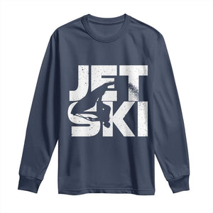 Jet Ski Rider Long Sleeve Shirt Water Sports Watercraft Skiing Jetski TS11 Navy Print Your Wear