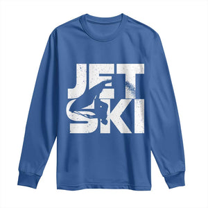 Jet Ski Rider Long Sleeve Shirt Water Sports Watercraft Skiing Jetski TS11 Royal Blue Print Your Wear