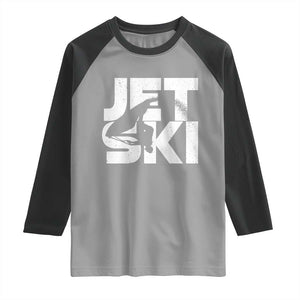 Jet Ski Rider Raglan Shirt Water Sports Watercraft Skiing Jetski TS11 Sport Gray Black Print Your Wear