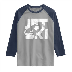 Jet Ski Rider Raglan Shirt Water Sports Watercraft Skiing Jetski TS11 Sport Gray Navy Print Your Wear
