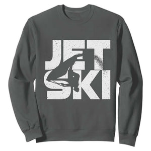 Jet Ski Rider Sweatshirt Water Sports Watercraft Skiing Jetski TS11 Dark Heather Print Your Wear