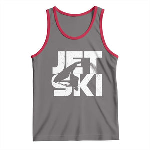 Jet Ski Rider Tank Top Water Sports Watercraft Skiing Jetski TS11 Deep Heather Red Print Your Wear