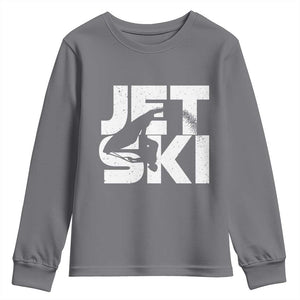 Jet Ski Rider Youth Sweatshirt Water Sports Watercraft Skiing Jetski TS11 Charcoal Print Your Wear