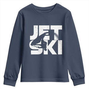 Jet Ski Rider Youth Sweatshirt Water Sports Watercraft Skiing Jetski TS11 Navy Print Your Wear