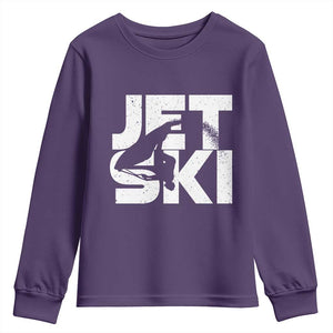 Jet Ski Rider Youth Sweatshirt Water Sports Watercraft Skiing Jetski TS11 Purple Print Your Wear