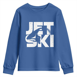 Jet Ski Rider Youth Sweatshirt Water Sports Watercraft Skiing Jetski TS11 Royal Blue Print Your Wear