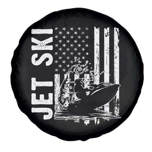 Jet Ski Lover Spare Tire Cover Vintage Ski Rider American Flag Water Sport TS11 Print Your Wear