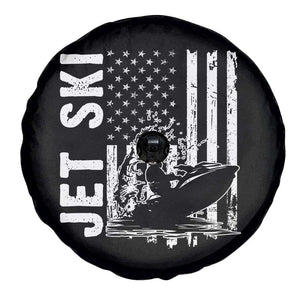 Jet Ski Lover Spare Tire Cover Vintage Ski Rider American Flag Water Sport TS11 Print Your Wear