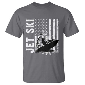Jet Ski Lover T Shirt Vintage Ski Rider American Flag Water Sport TS11 Charcoal Print Your Wear
