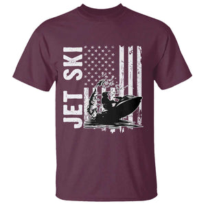 Jet Ski Lover T Shirt Vintage Ski Rider American Flag Water Sport TS11 Maroon Print Your Wear