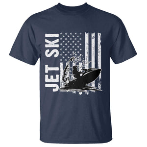Jet Ski Lover T Shirt Vintage Ski Rider American Flag Water Sport TS11 Navy Print Your Wear