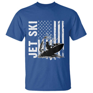 Jet Ski Lover T Shirt Vintage Ski Rider American Flag Water Sport TS11 Royal Blue Print Your Wear