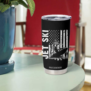 Jet Ski Lover Tumbler Cup Vintage Ski Rider American Flag Water Sport TS11 Print Your Wear