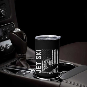 Jet Ski Lover Tumbler Cup Vintage Ski Rider American Flag Water Sport TS11 Print Your Wear