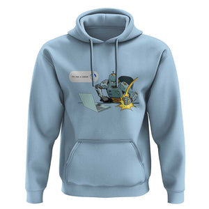 Funny I Am Not A Robot Hoodie Captcha Bot Login Programmer Computer TS11 Light Blue Print Your Wear