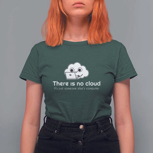 Funny Programmer T Shirt For Women There Is No Cloud It's Just Someone Else's computer TS11 Dark Forest Green Print Your Wear